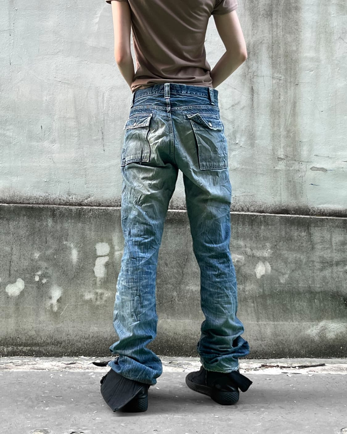 Y2K Distressed Cargo Denim Pants 상품이미지2