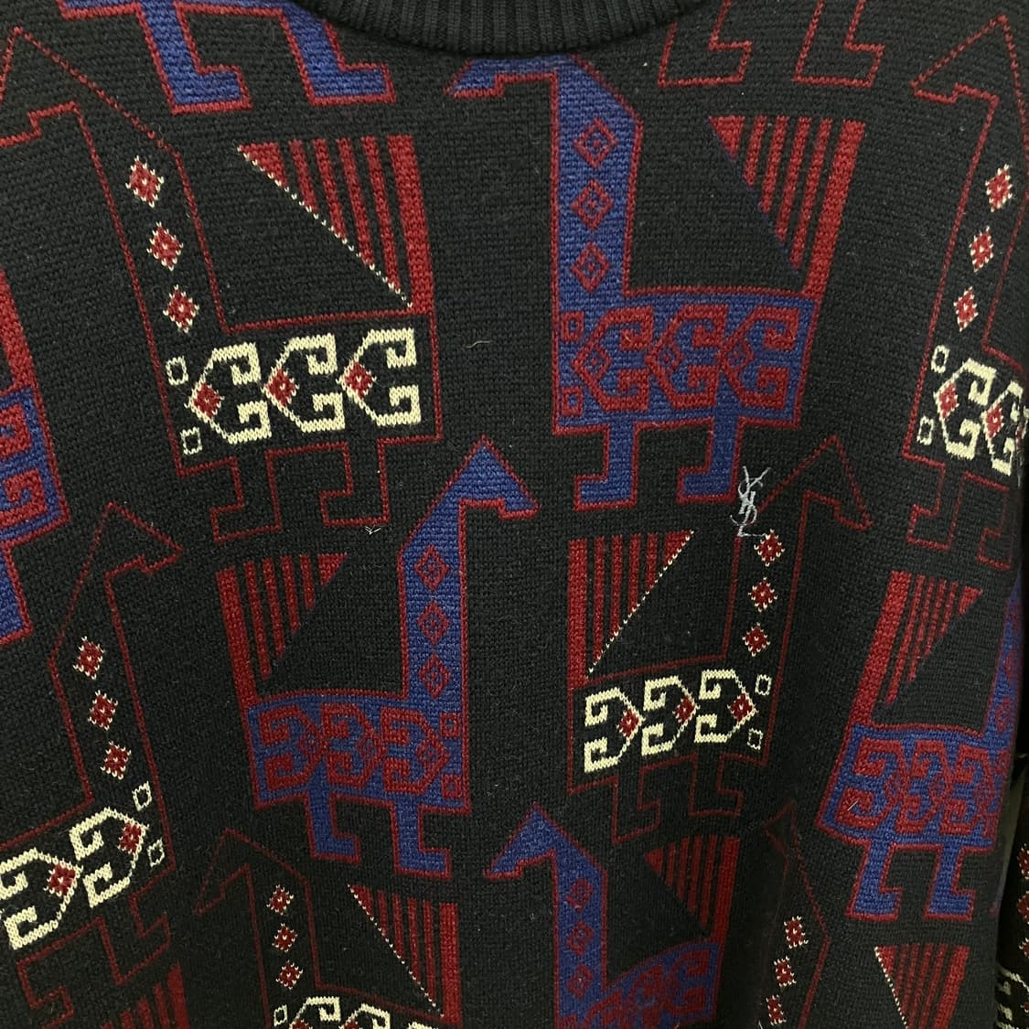 입생로랑 패턴 니트 스웨터 95 상품이미지4