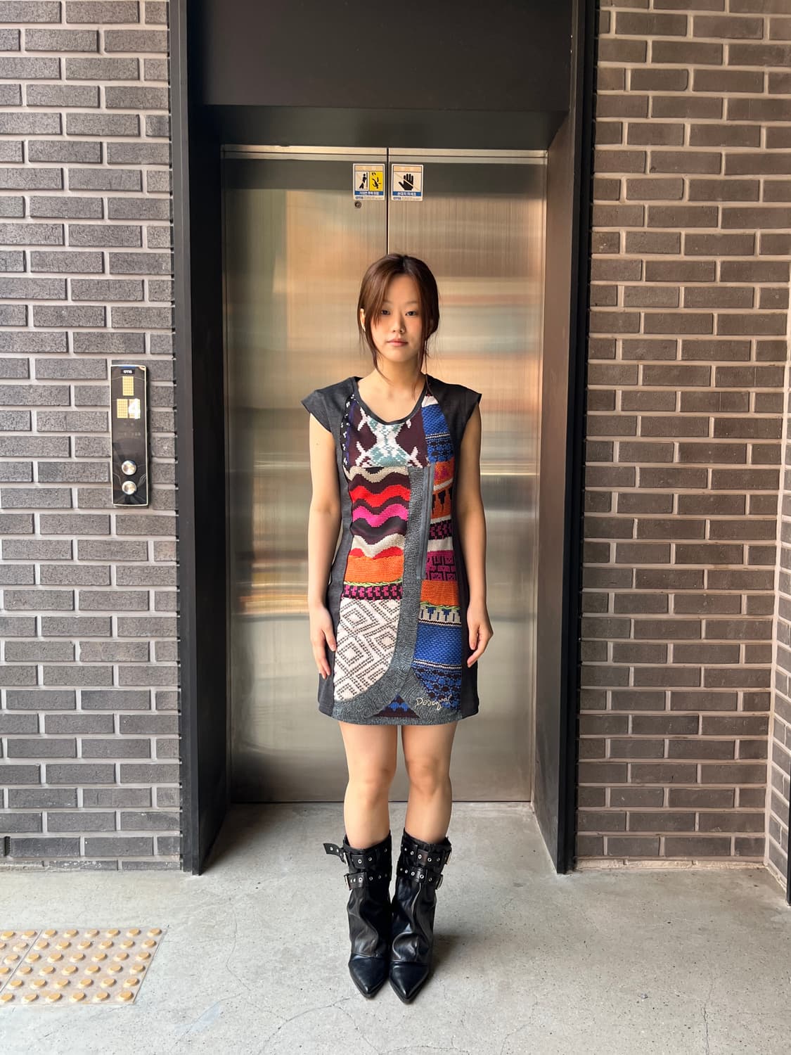 Desigual 그래픽 미니 드레스 상품이미지1