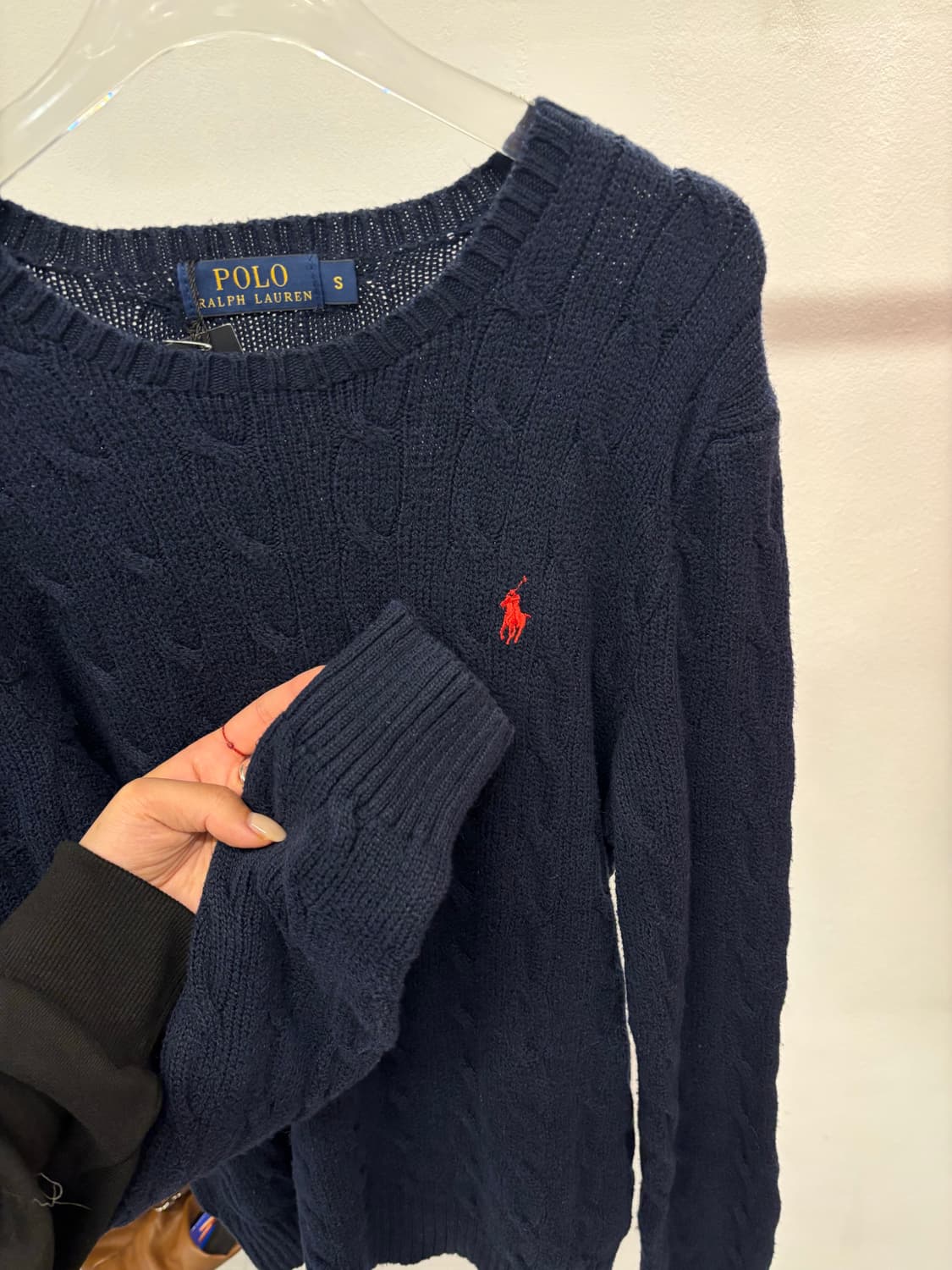 Polo red logo knit navy 상품이미지5