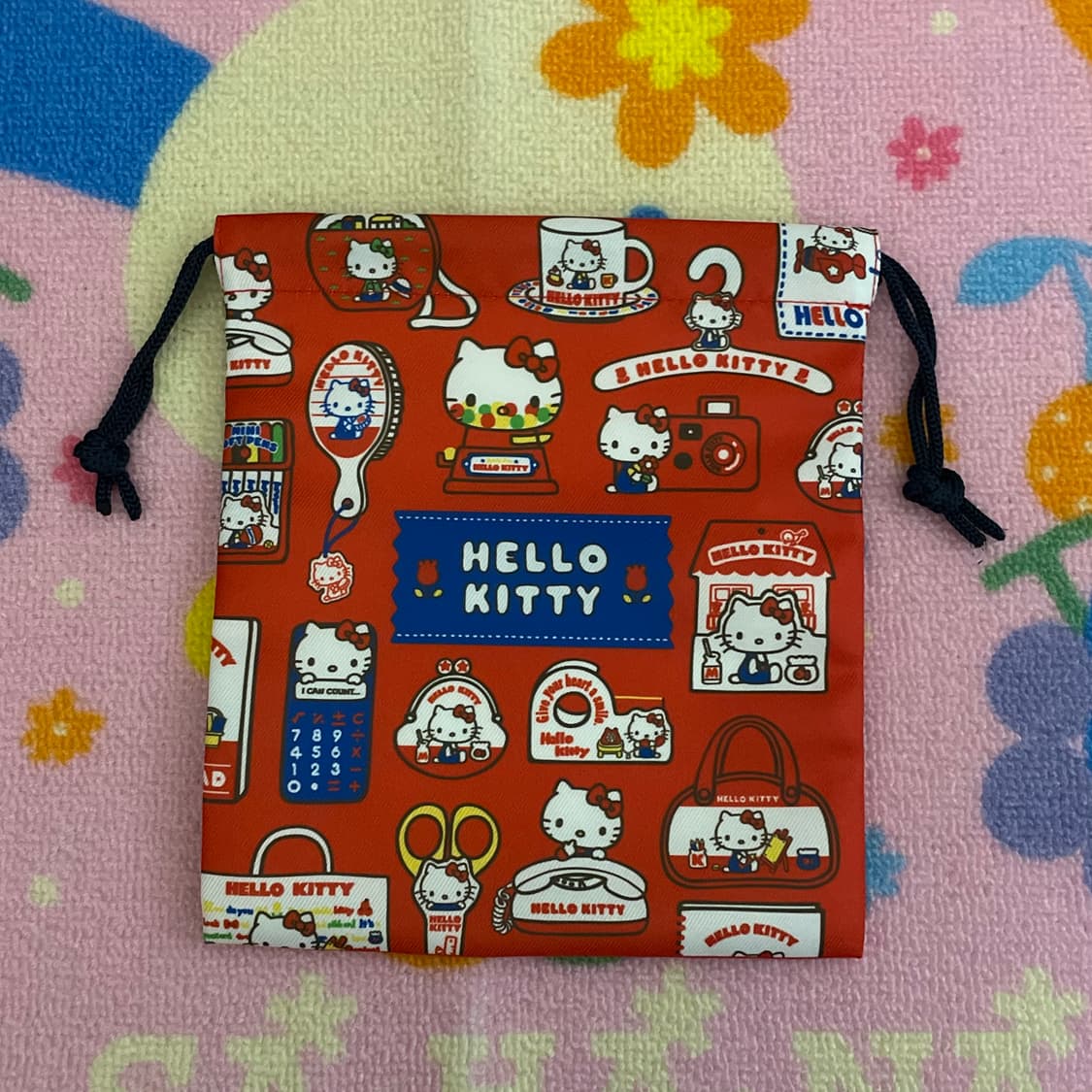 [새상품] 키티 복조리 파우치 50주년 나카지마 그리운 키티 디자인 상품이미지2