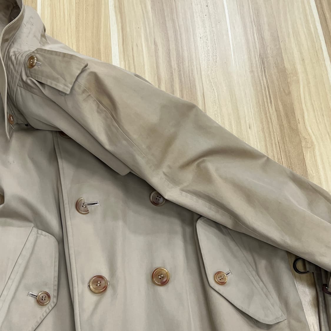 Burberrys 버버리 빈티지 베이지 더블 트렌치 코트  상품이미지6