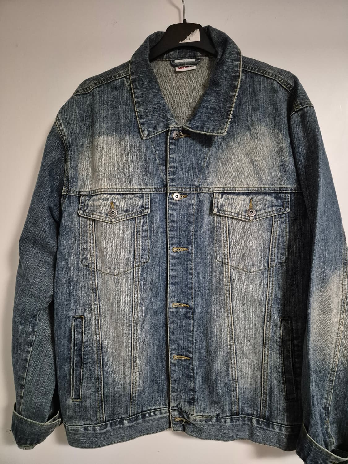 Vintage 워싱 지리는 청자켓 XXL 상품이미지1