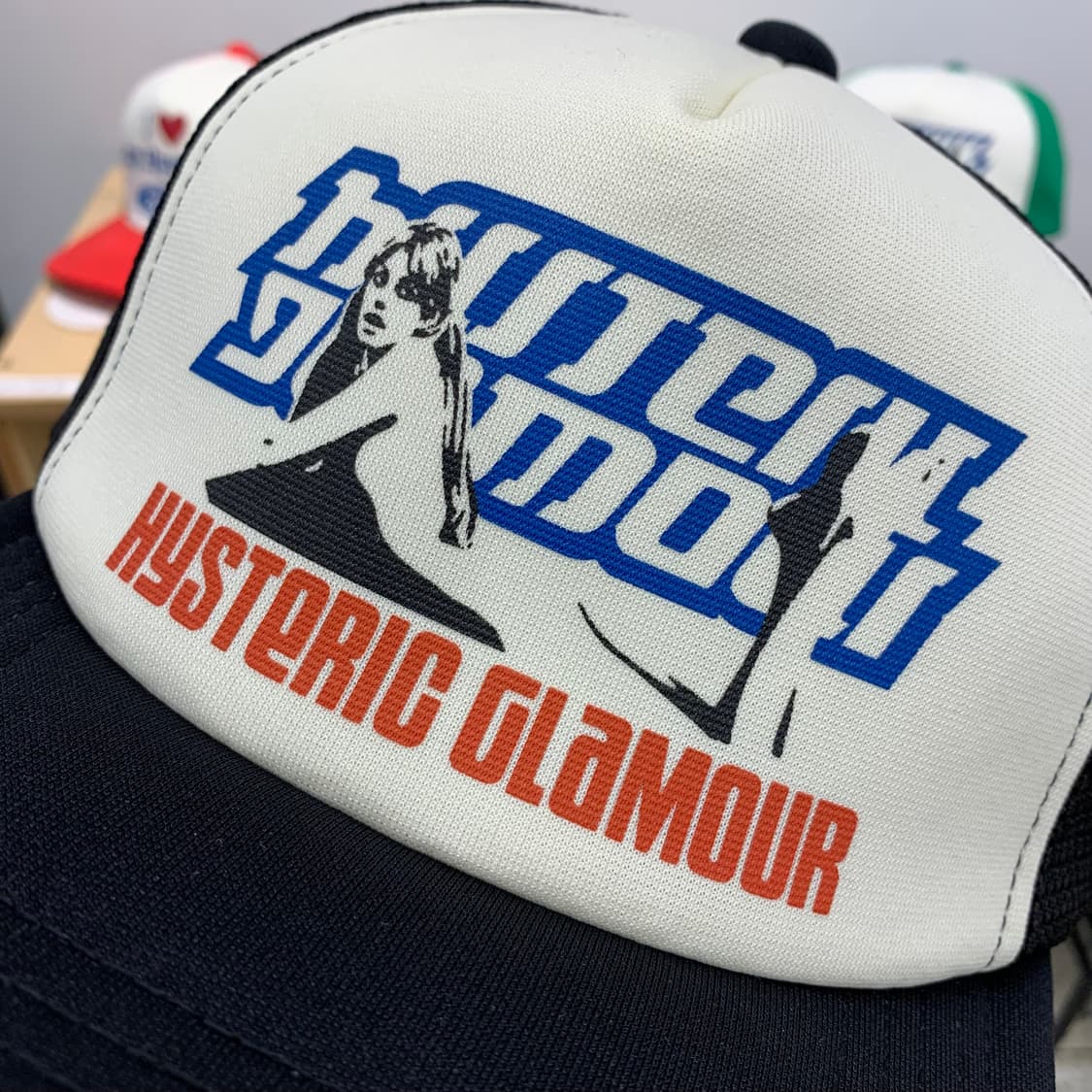 [F] 히스테릭 글래머 박스 매쉬 트러커 캡 블랙 상품이미지2