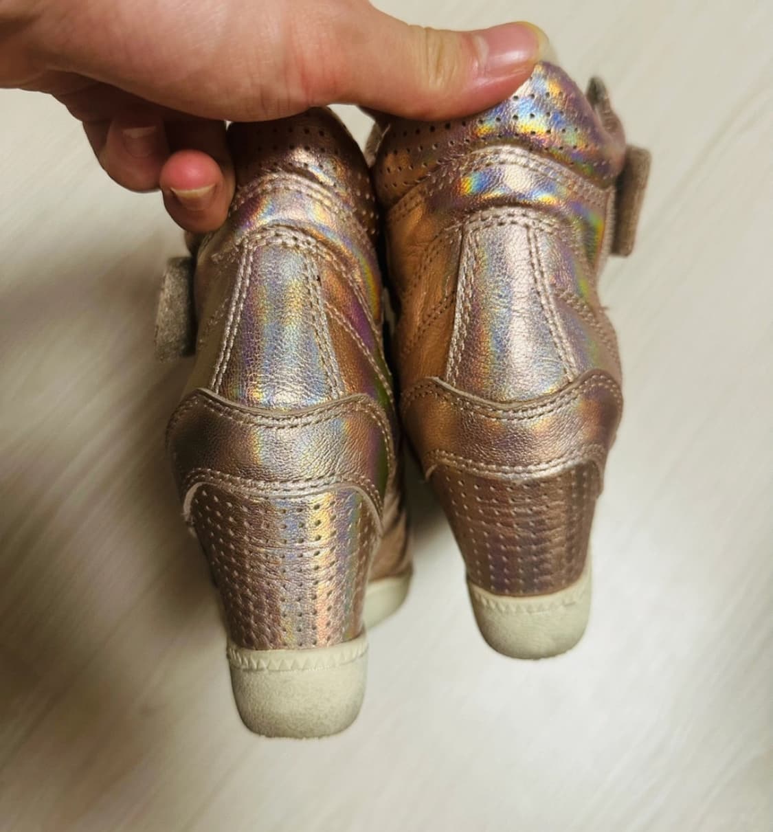 Ash 아쉬 로즈골드 웨지힐 스니커즈 35 상품이미지3