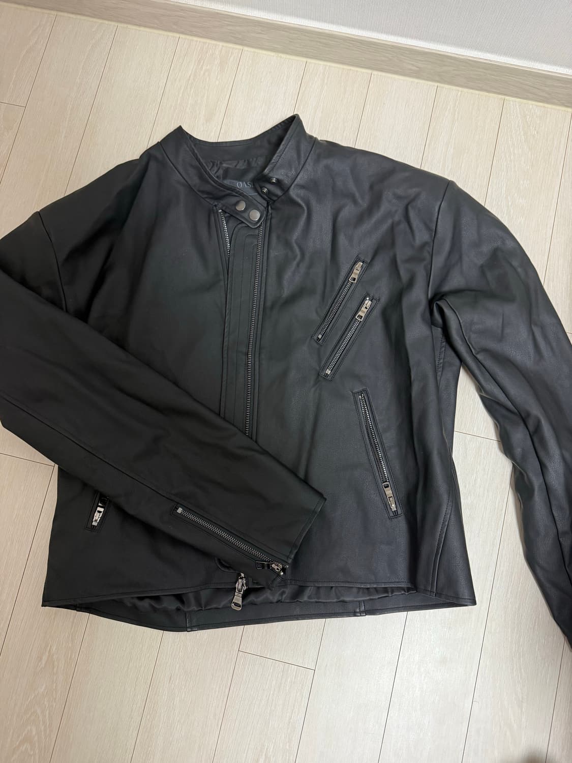 플랫탑 레더자켓 상품이미지5