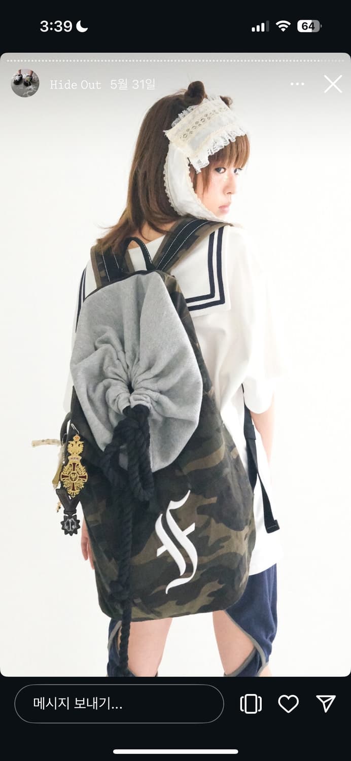 샵페어리 rope loose skater backpack 상품이미지3