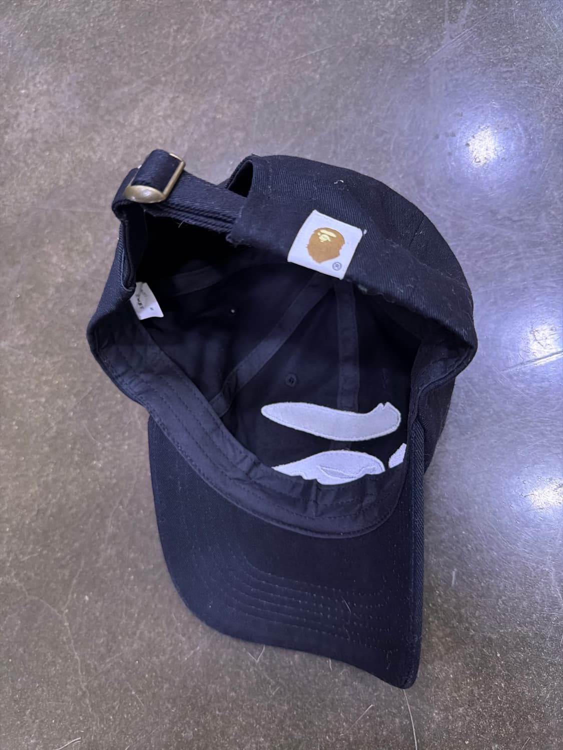 유인원 빅페이스 볼캡 모자 블랙 상품이미지4