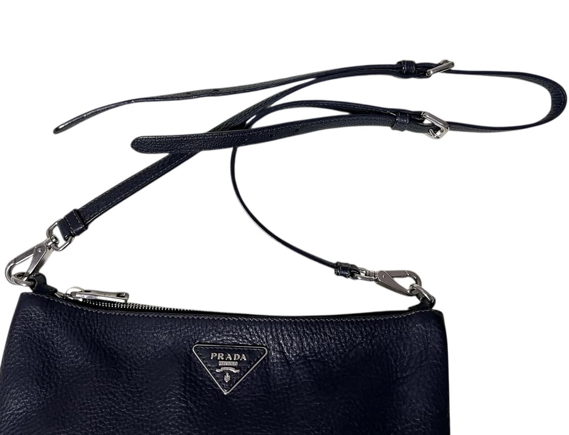 프라다 블랙 가죽 클러치백 크로스백 상품이미지8