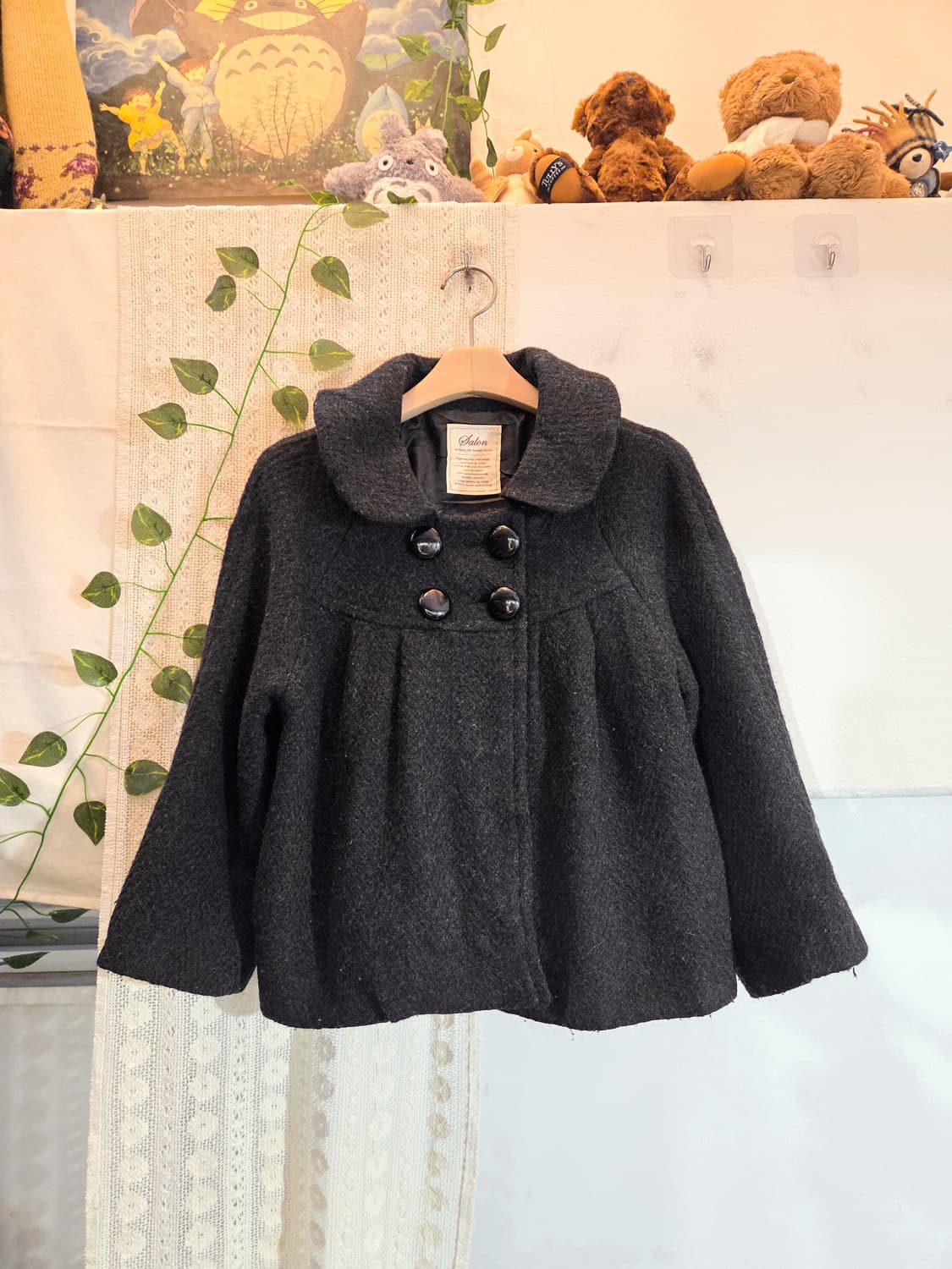 차콜 동글카라 7부 코트 상품이미지1