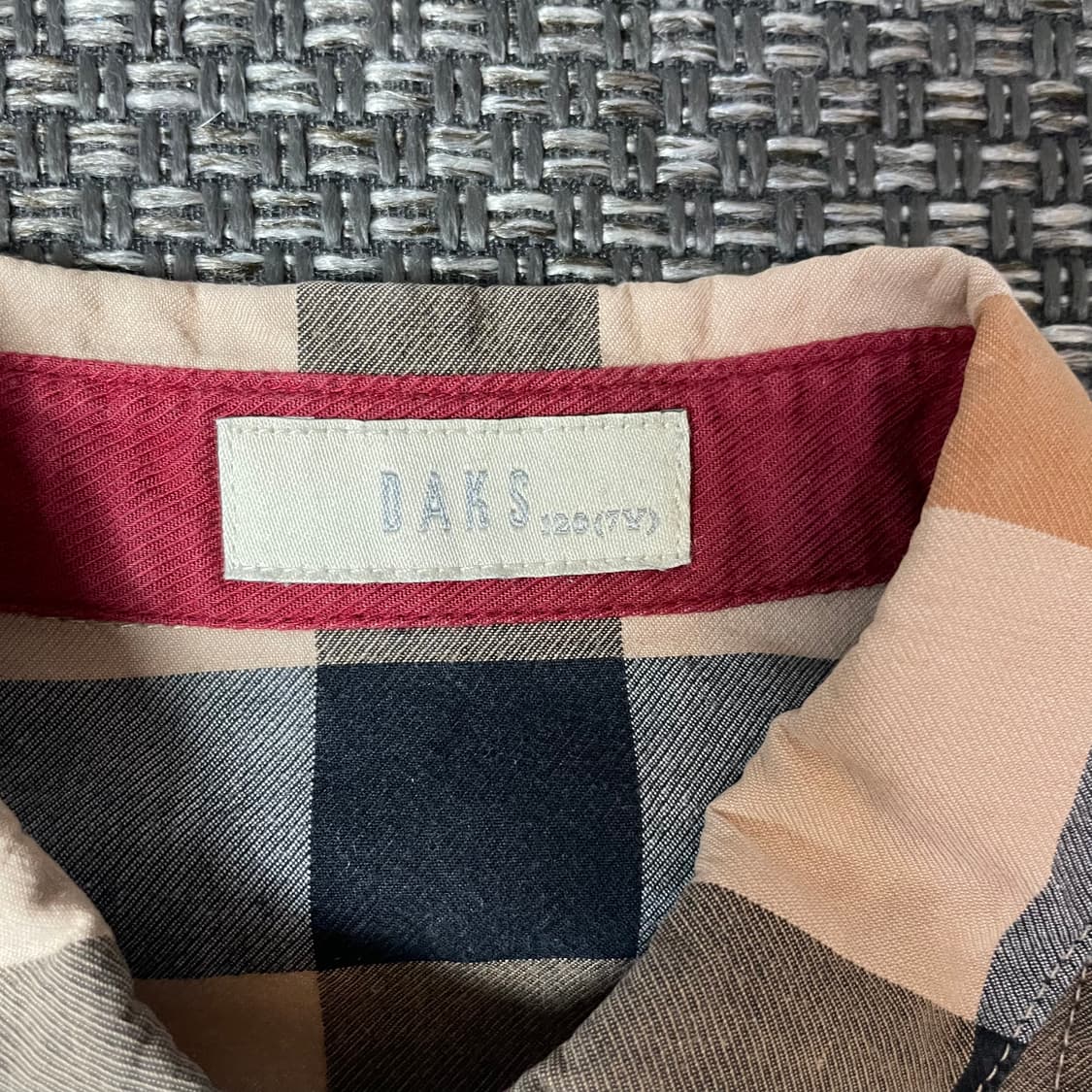 닥스 키즈 베이지 블루 레드 멀티 배색 긴팔 셔츠 130 상품이미지4