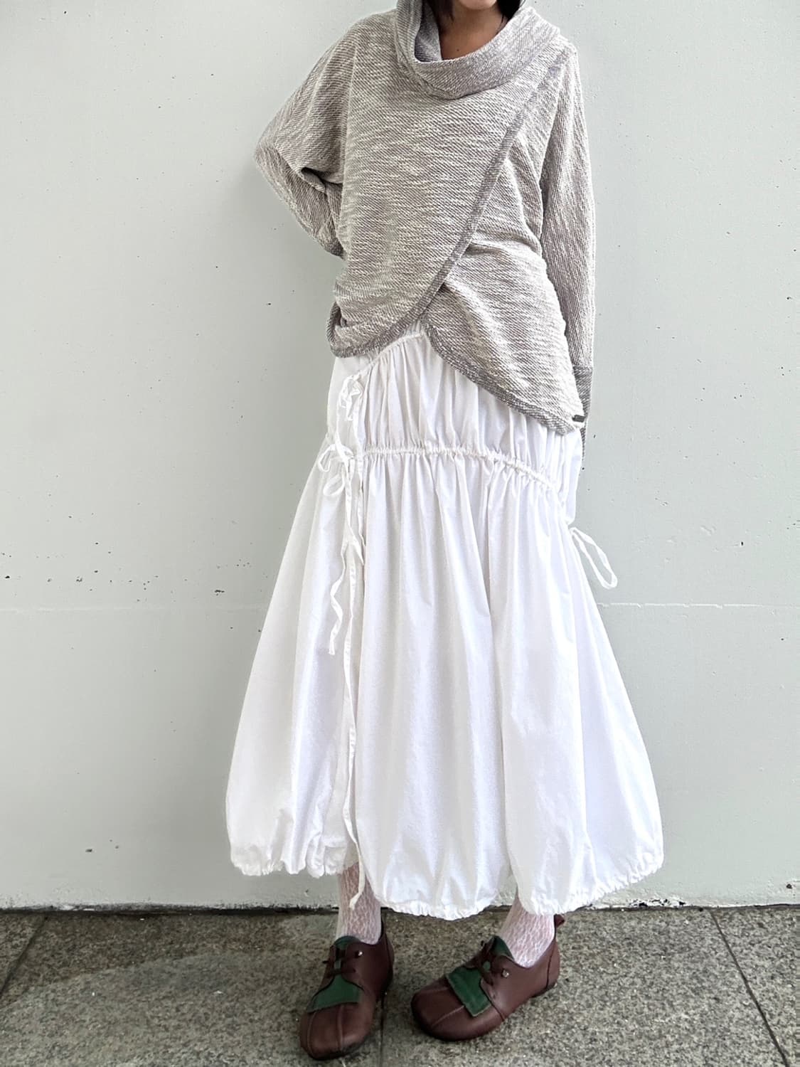 3 point shirring skirt / white 상품이미지1
