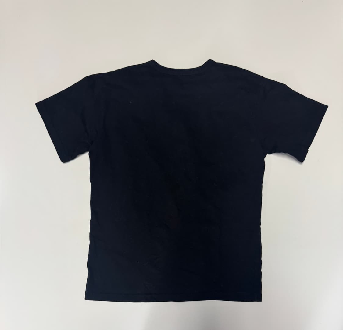 정품!! 여성 일본 메종키츠네 트리컬러 폭스 반팔 티셔츠 S 블랙 상품이미지2