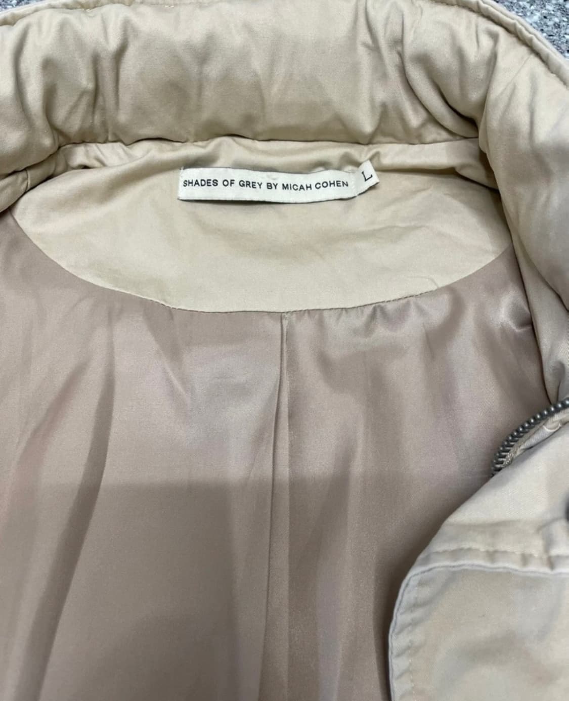 사파리 자켓 2웨이 집업 Short 사이즈 L 오트밀색 상품이미지4