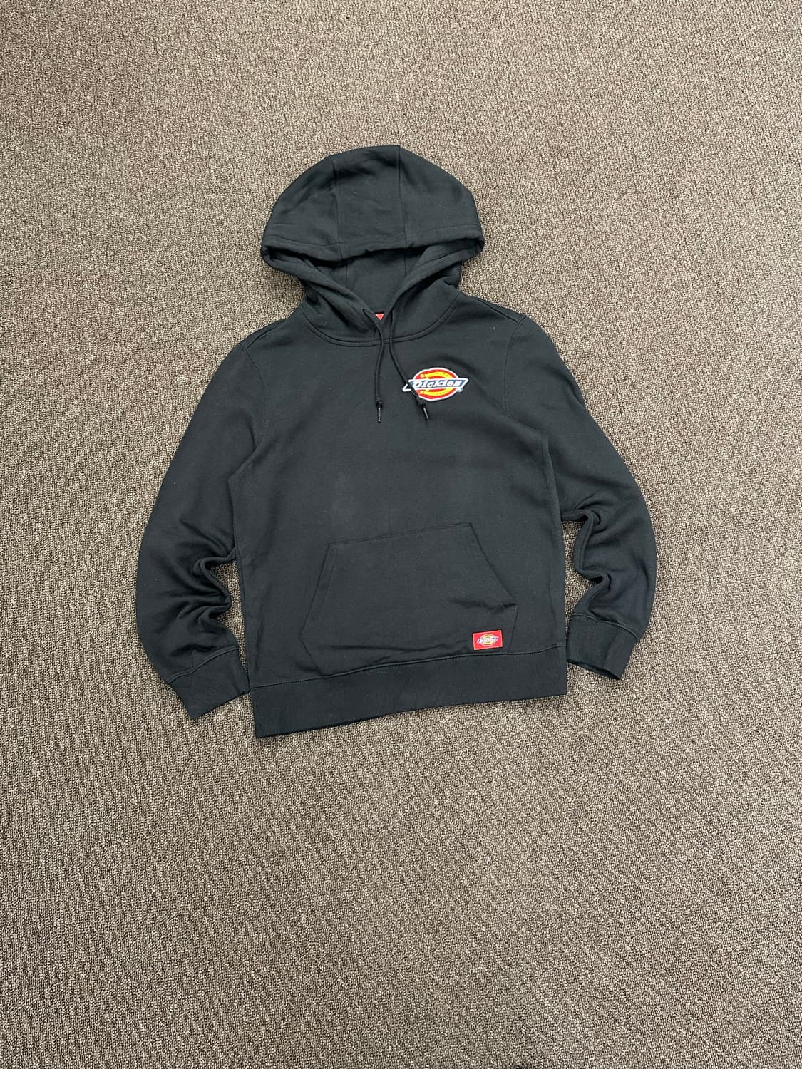 M)Dickies vintage 여성 와펜 스몰 로고 블랙 후디 상품이미지1