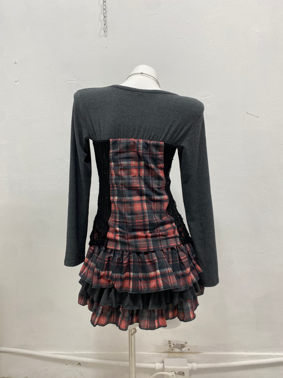 [H BIS] 데스노트 미사, 나나 깔 펑크 체크 원피스 상품이미지4