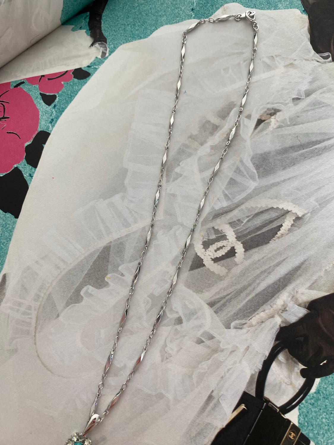 빈티지 터키석 컬러 스톤 목걸이 상품이미지3