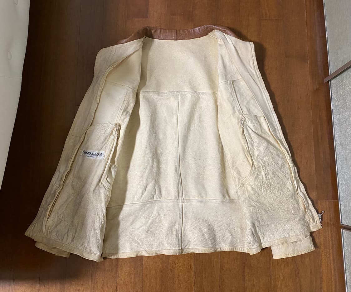 [XL] 80s 조르지오 아르마니 스웨이드 하이칼라 자켓 상품이미지3