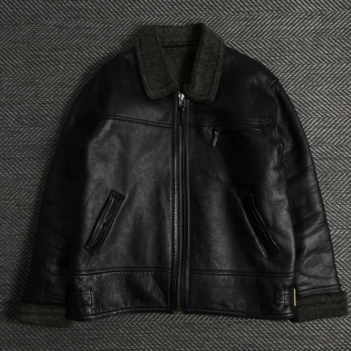 빈티지 양가죽 무스탕 자켓 블랙y 3193 상품이미지2