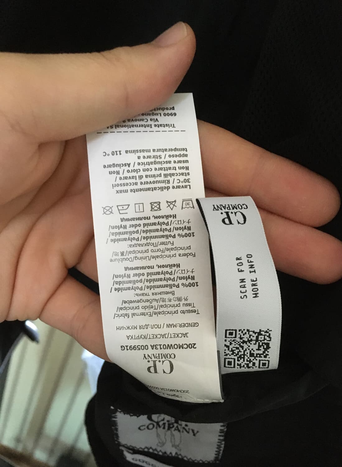 씨피컴퍼니 FLATT NYLON GOGGLE JACKET 블랙 판매합니다 상품이미지8