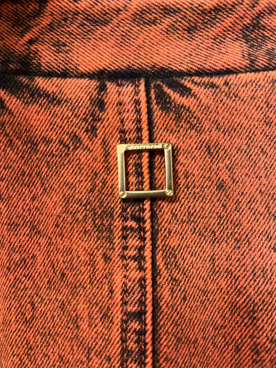 우영미 오렌지 워싱 데님 코트 50사이즈 상품이미지5