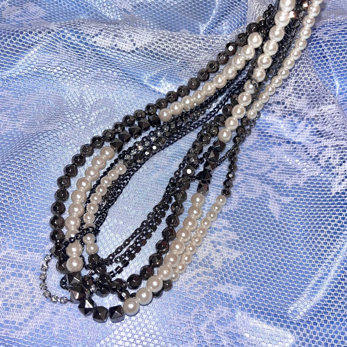 Vintage stud pearl necklace 갸루 진주 목걸이 상품이미지2