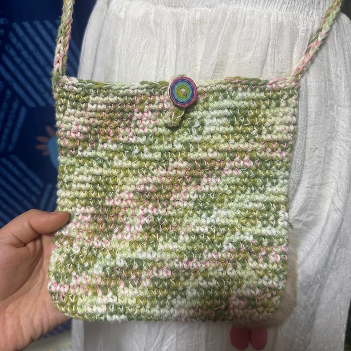 빈티지 히피 뜨개 모리걸 크로스백 상품이미지2