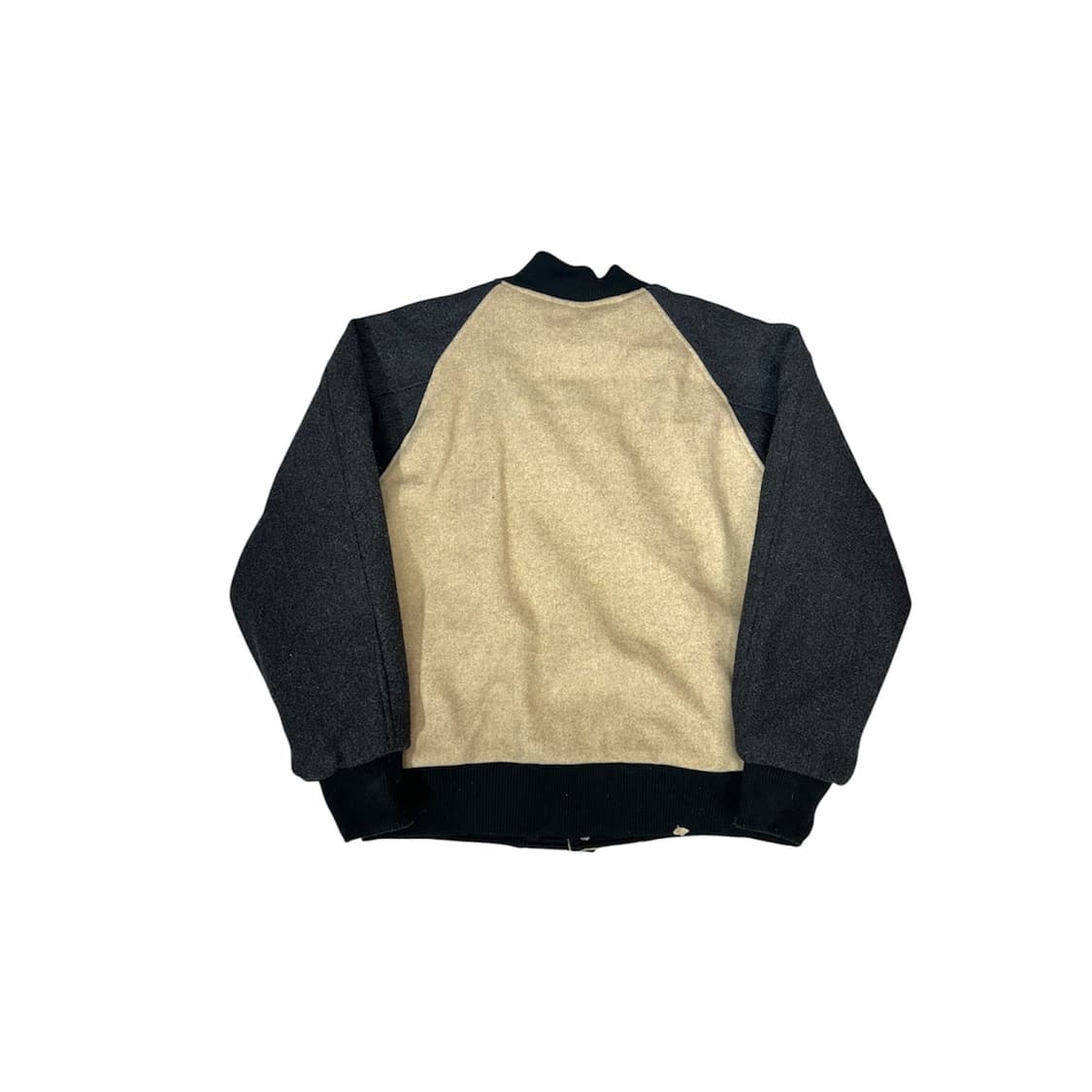 일본 빈티지 베이지 블랙 바시티 스타디움 자켓  상품이미지5