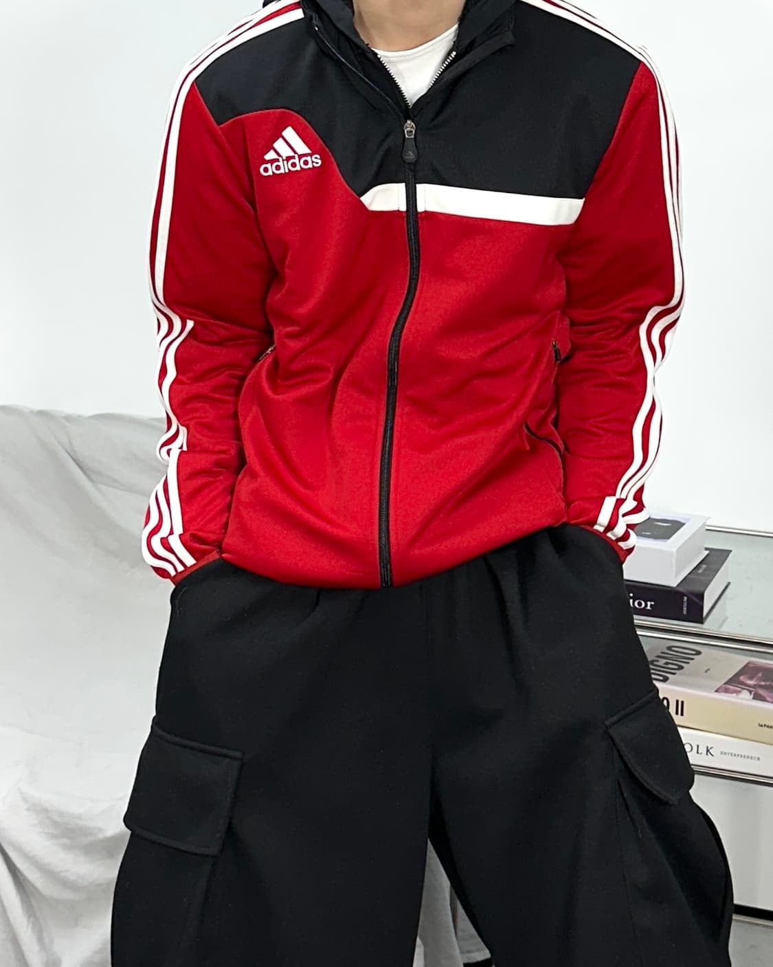 아디다스 이큅먼트 레드 트랙탑 져지 L 상품이미지1