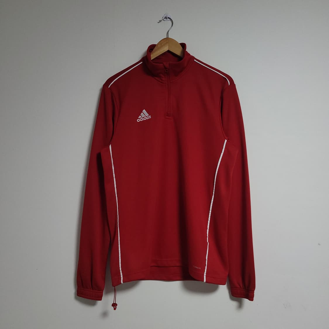 (M) ADIDAS 아디다스 레드 하프집업 긴팔티 롱슬리브 상품이미지1