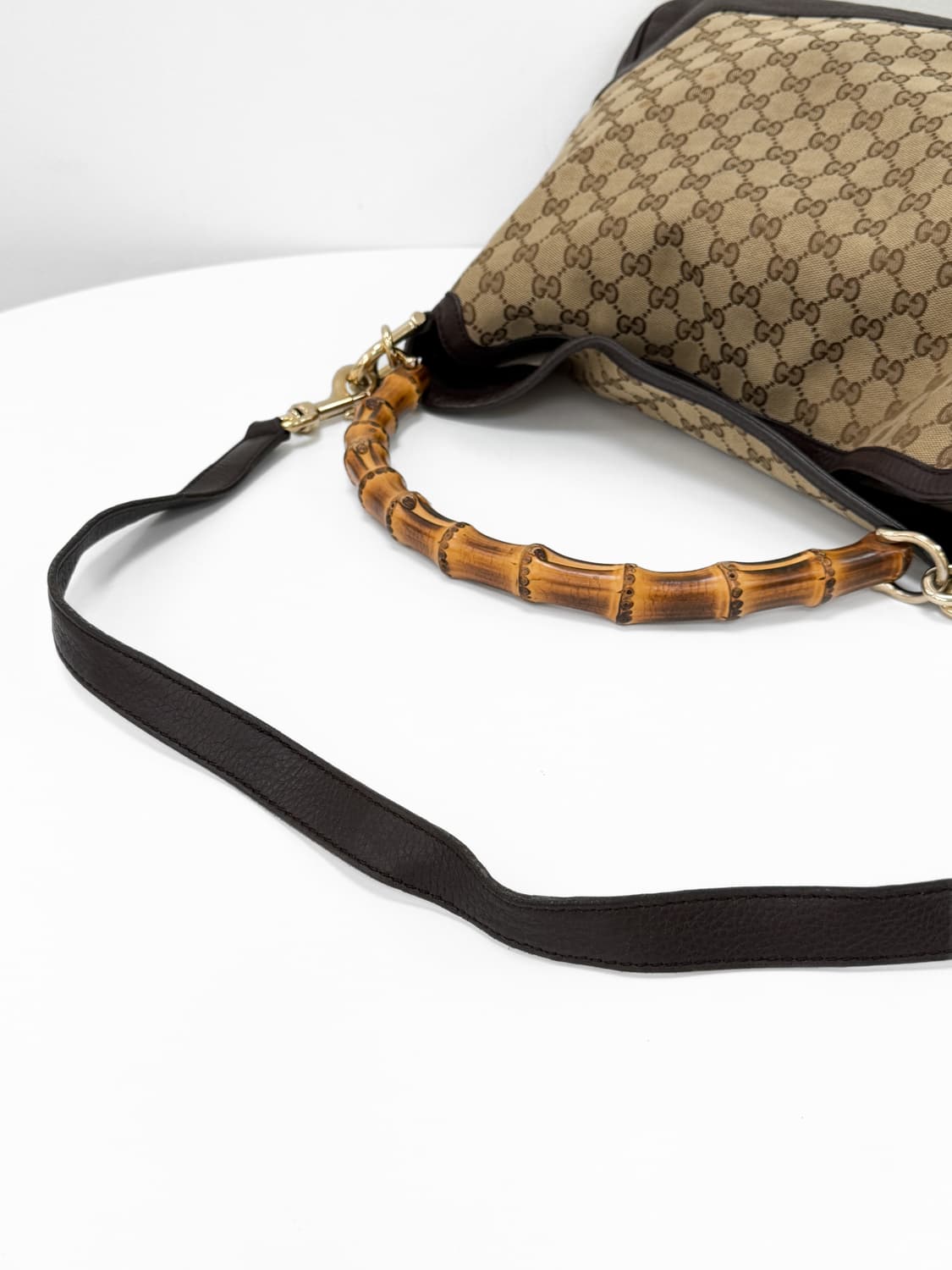 구찌 GG 캔버스 뱀부 호보백 상품이미지5