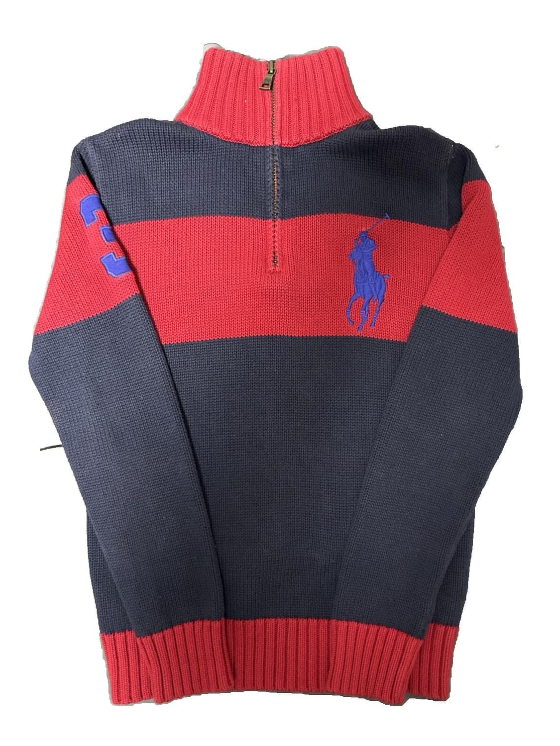 폴로 랄프로렌 빅포니 반집업 니트M 상품이미지1