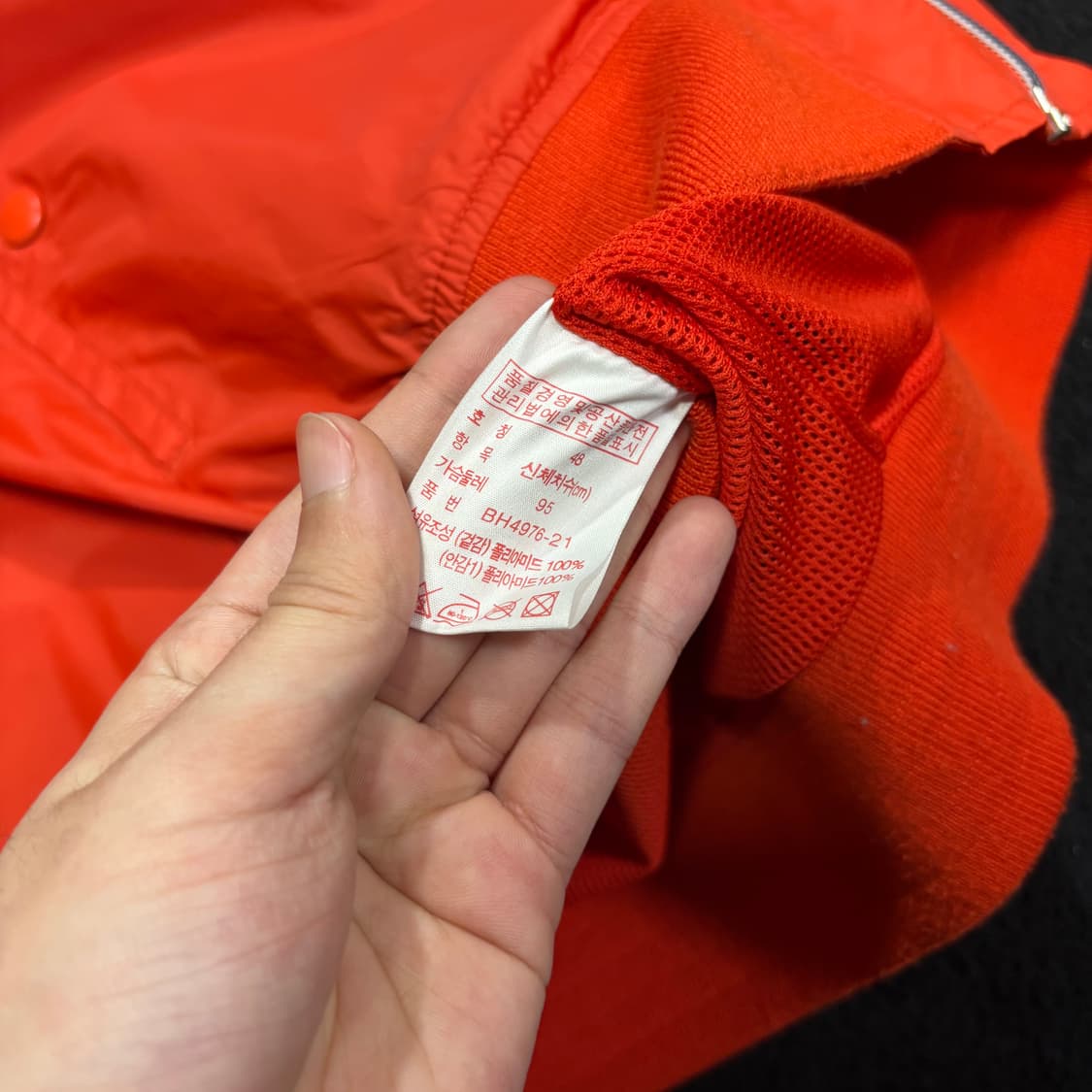 95 라코스테 라이브 다크오렌지 바람막이 블루종 자켓 상품이미지5