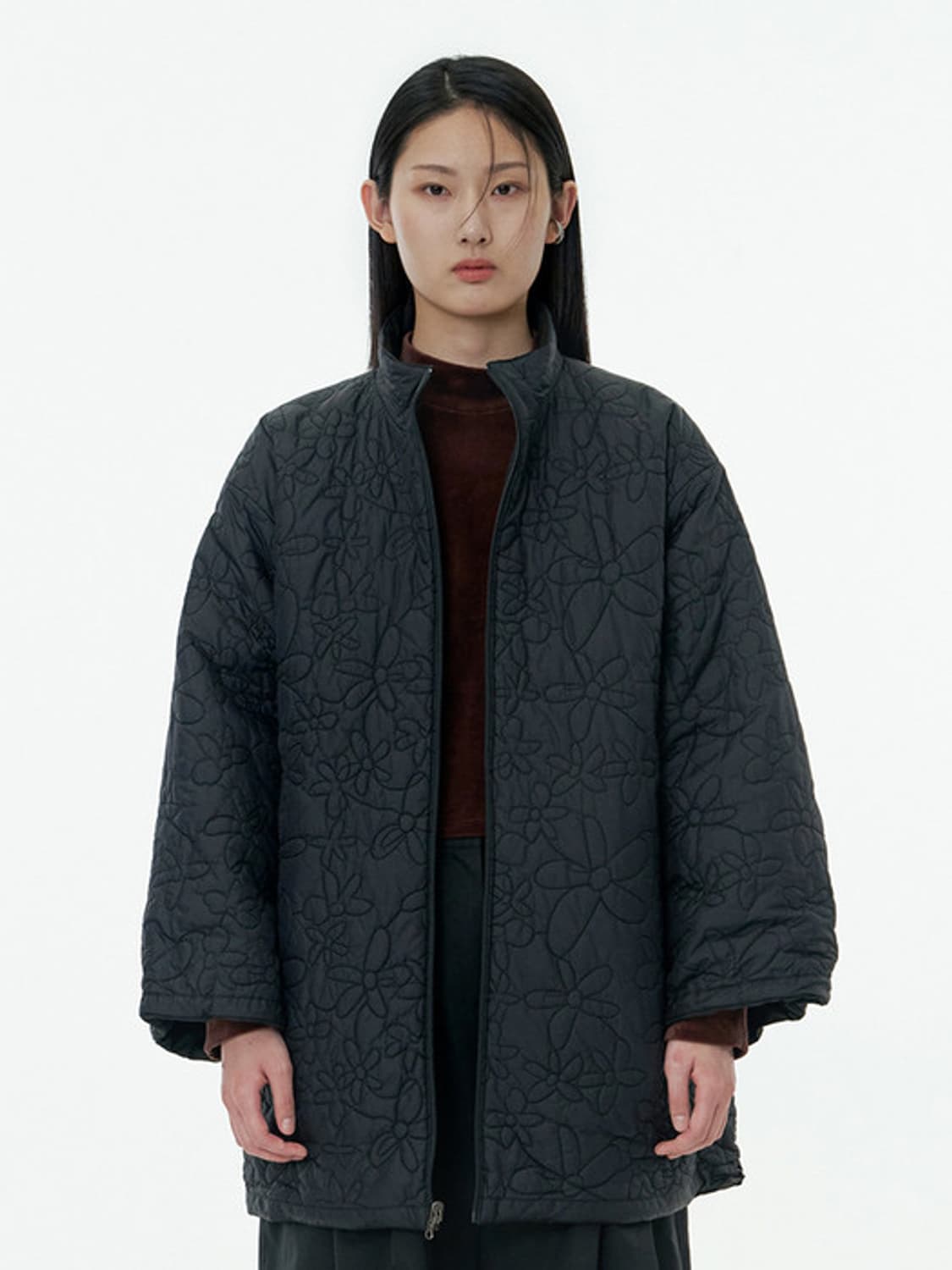 아모멘토 리버서블 퀼티드 플라워 자켓  상품이미지1