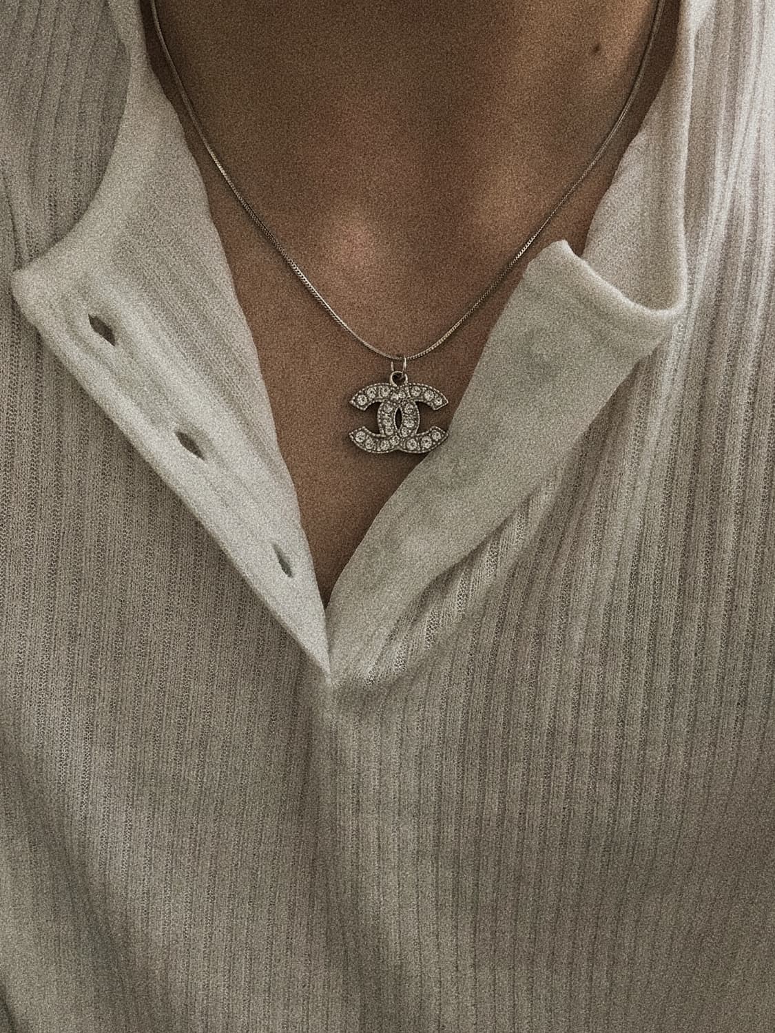 샤넬 정품 빈티지 목걸이 업사이클링 써지컬 남자 커플 상품이미지1