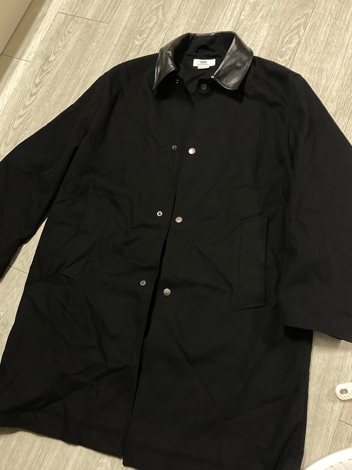 자라 남자 가죽 카라 롱 자켓 판매해요! (새상품) 상품이미지3