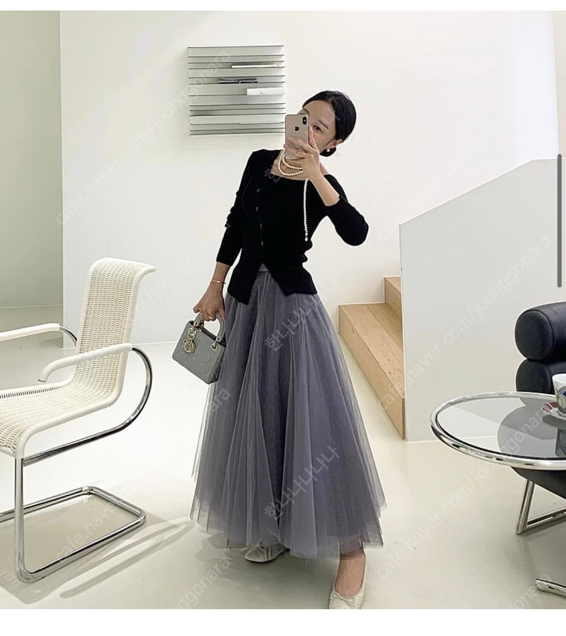 어라운드율 캐리 샤스커트 진그레이 xs 상품이미지1