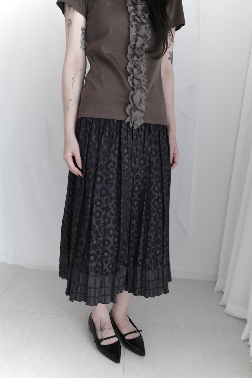 flower pleats skirt  상품이미지6