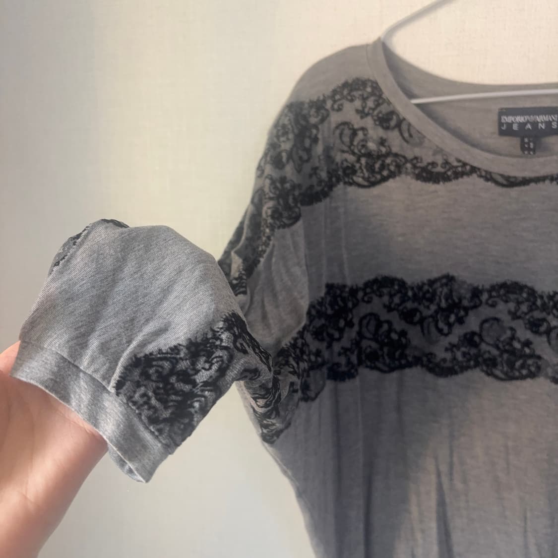 Armani jeans lace top grey 상품이미지6