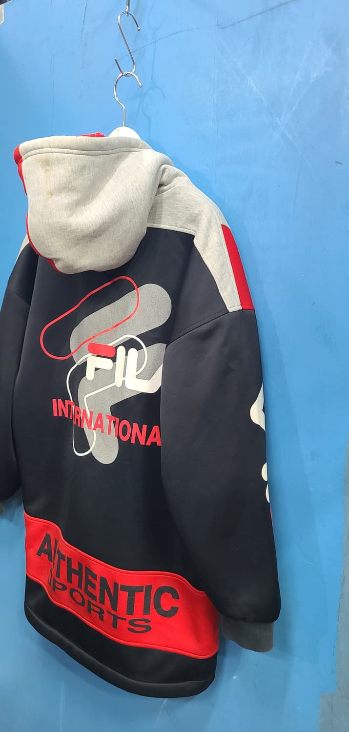 90s 일본판 정통휠라 양털후리스집업후드자켓 상품이미지5