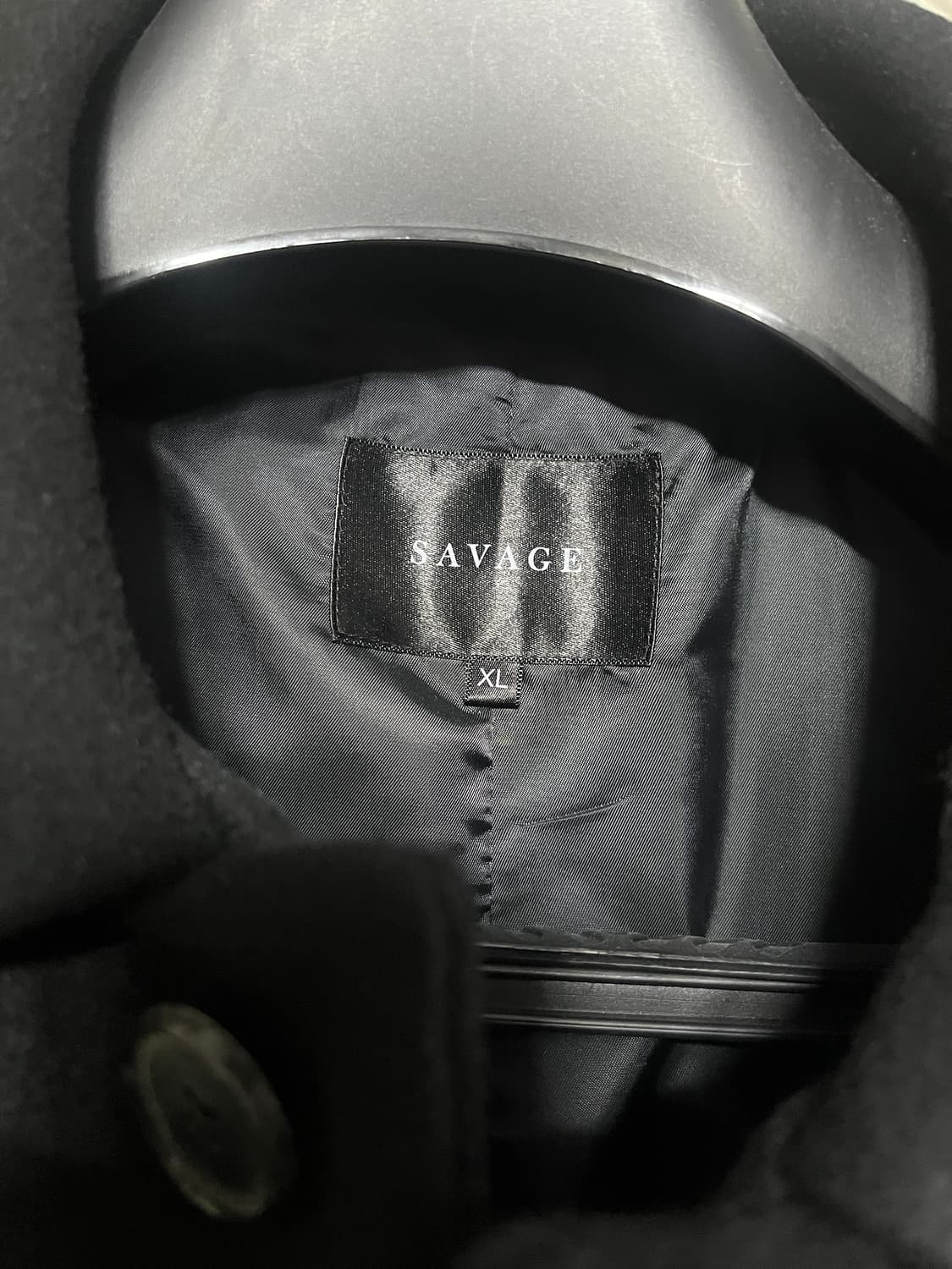 세비지 웨스턴 코트 - 블랙 XL 사이즈 판매합니다. 상품이미지2