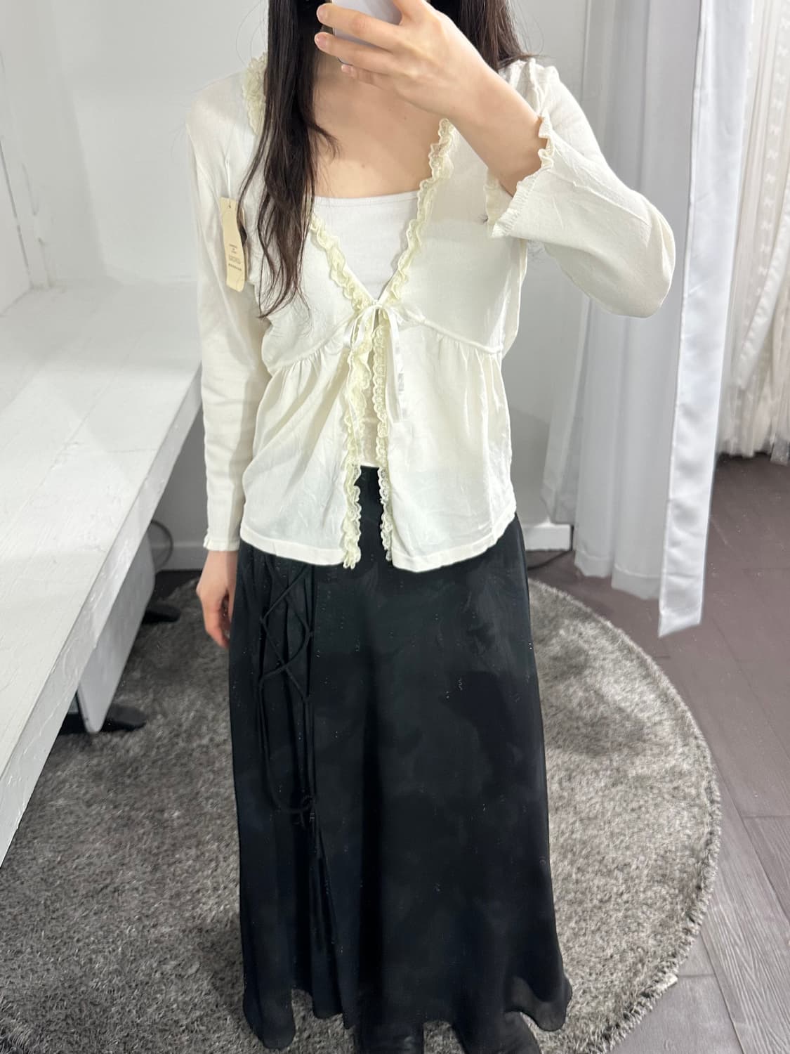 lace design cardigan 상품이미지2
