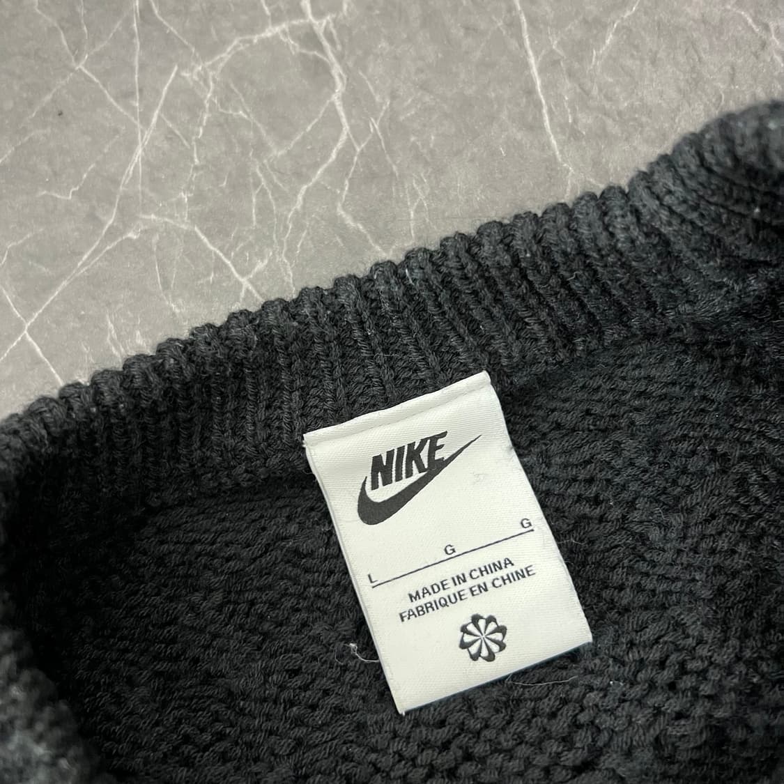 나이키 스우시 케이블 스웨터 니트 블랙 상품이미지4