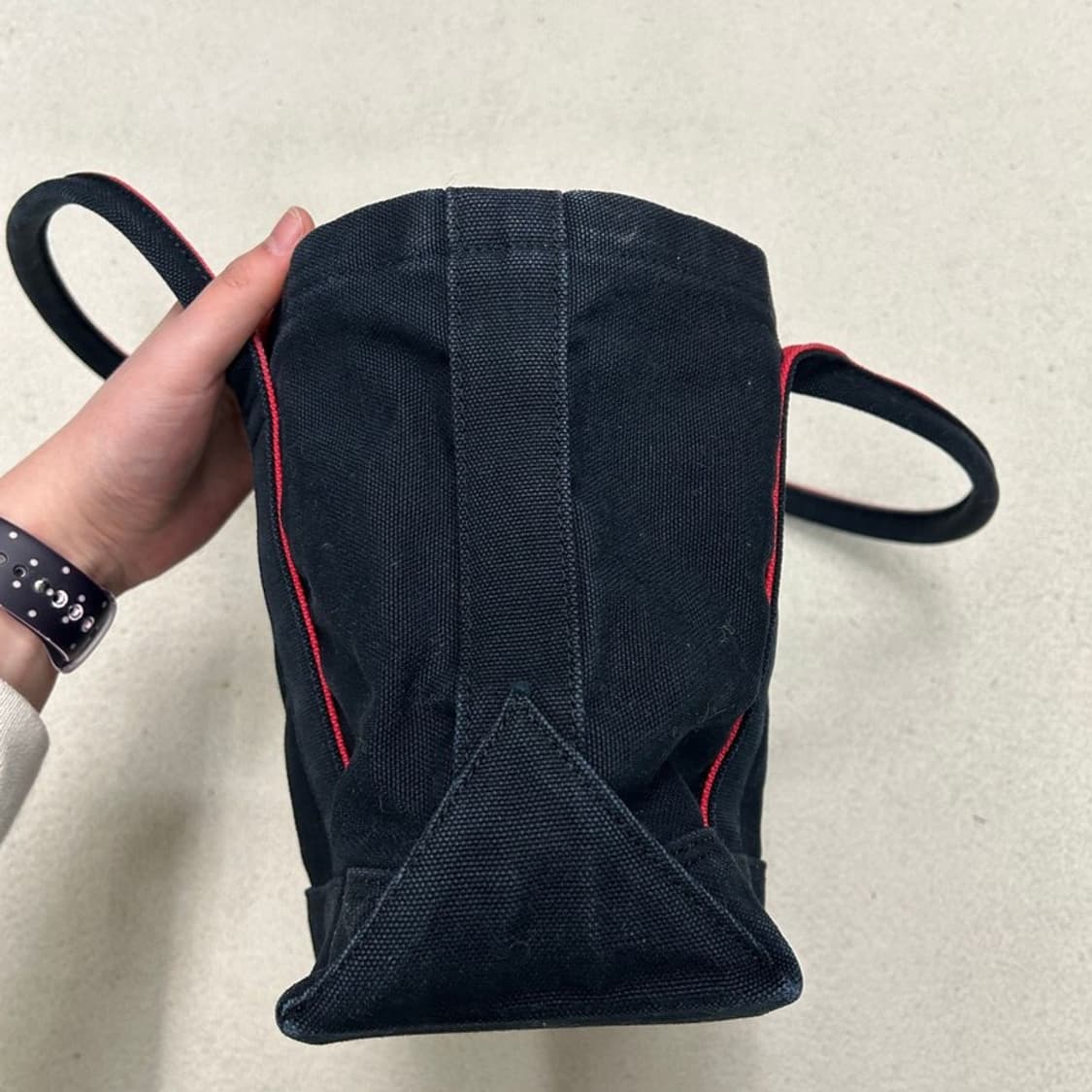 폴로랄프로렌 블랙 캔버스 빅포니 도트백 상품이미지3