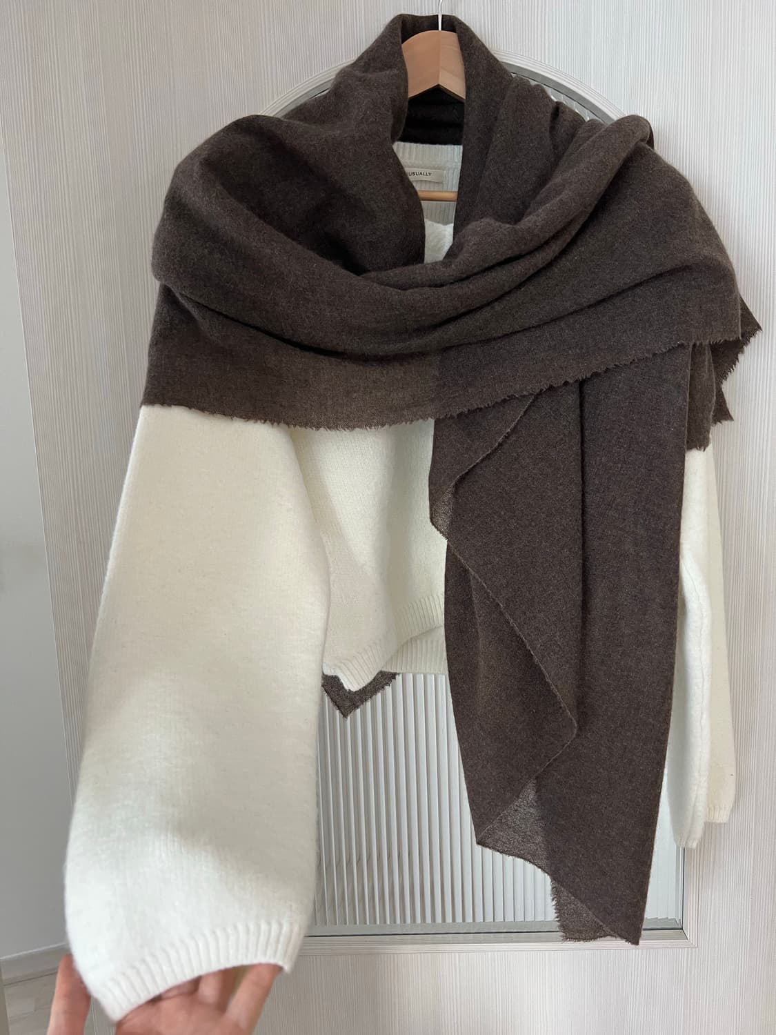 캐시미어 100% - 모카브라운 머플러&숄 상품이미지6