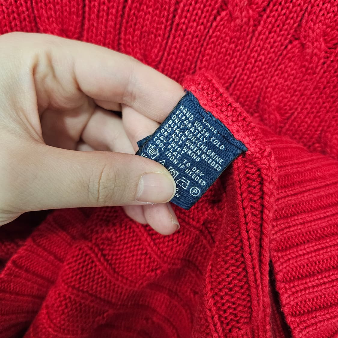 폴로 랄프로렌 브이넥 꽈배기니트 상품이미지4