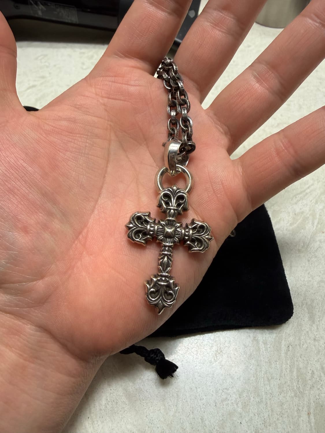 크롬하츠 필리그리 위드 베일 xs + 스몰 페이퍼 체인 24인치 상품이미지1