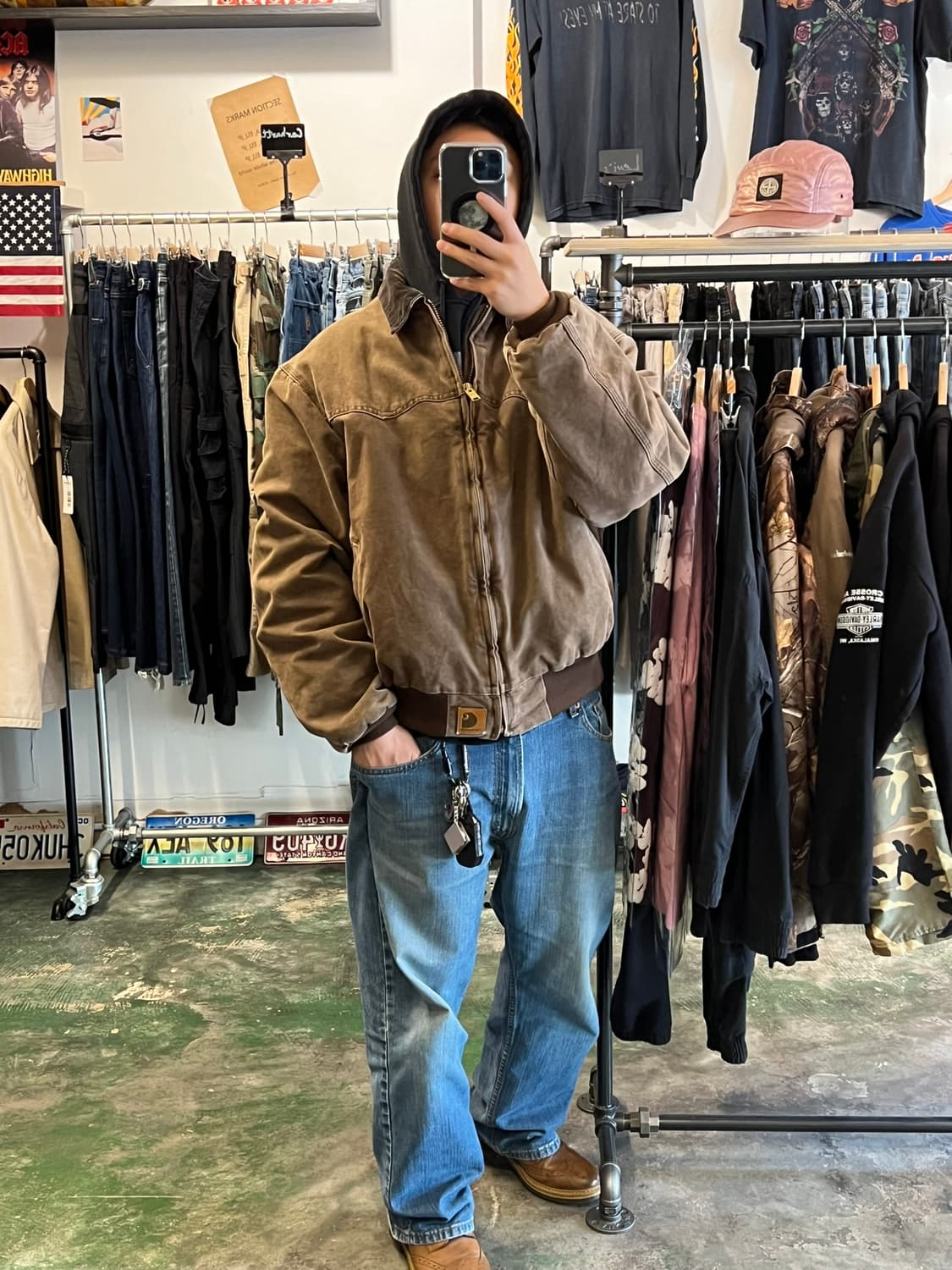 00s [XL] 칼하트 산타페 자켓 J14 CHT 체스넛 샌드스톤 덕 상품이미지2