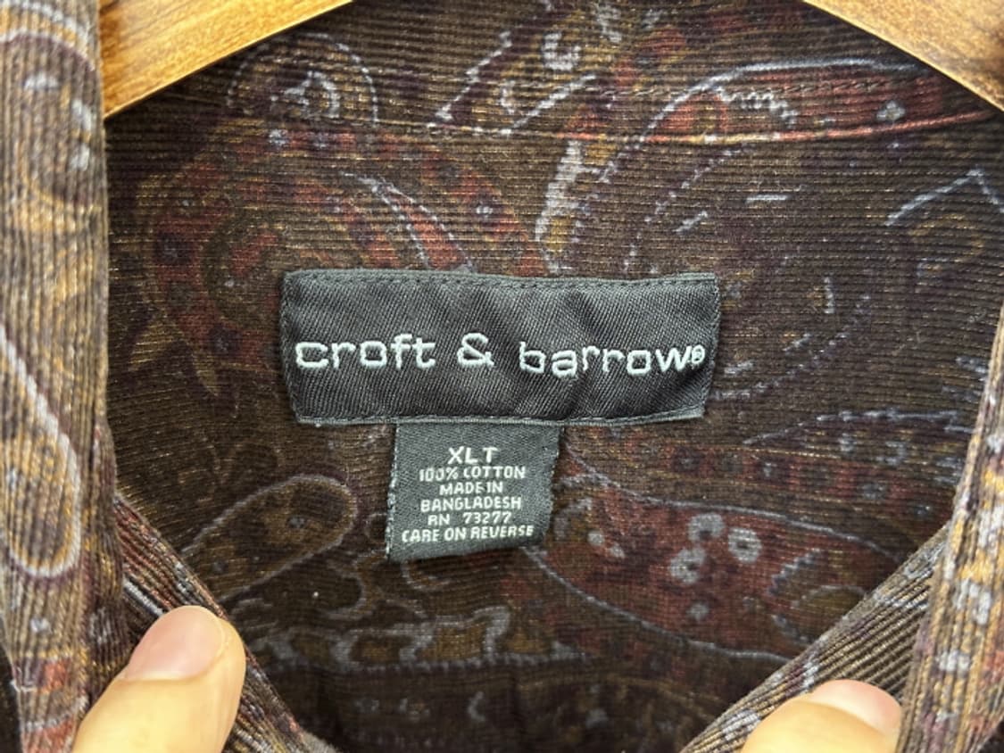 CRAFT & BARROW 코듀로이 페이즐리 셔츠 (XXL) 상품이미지7
