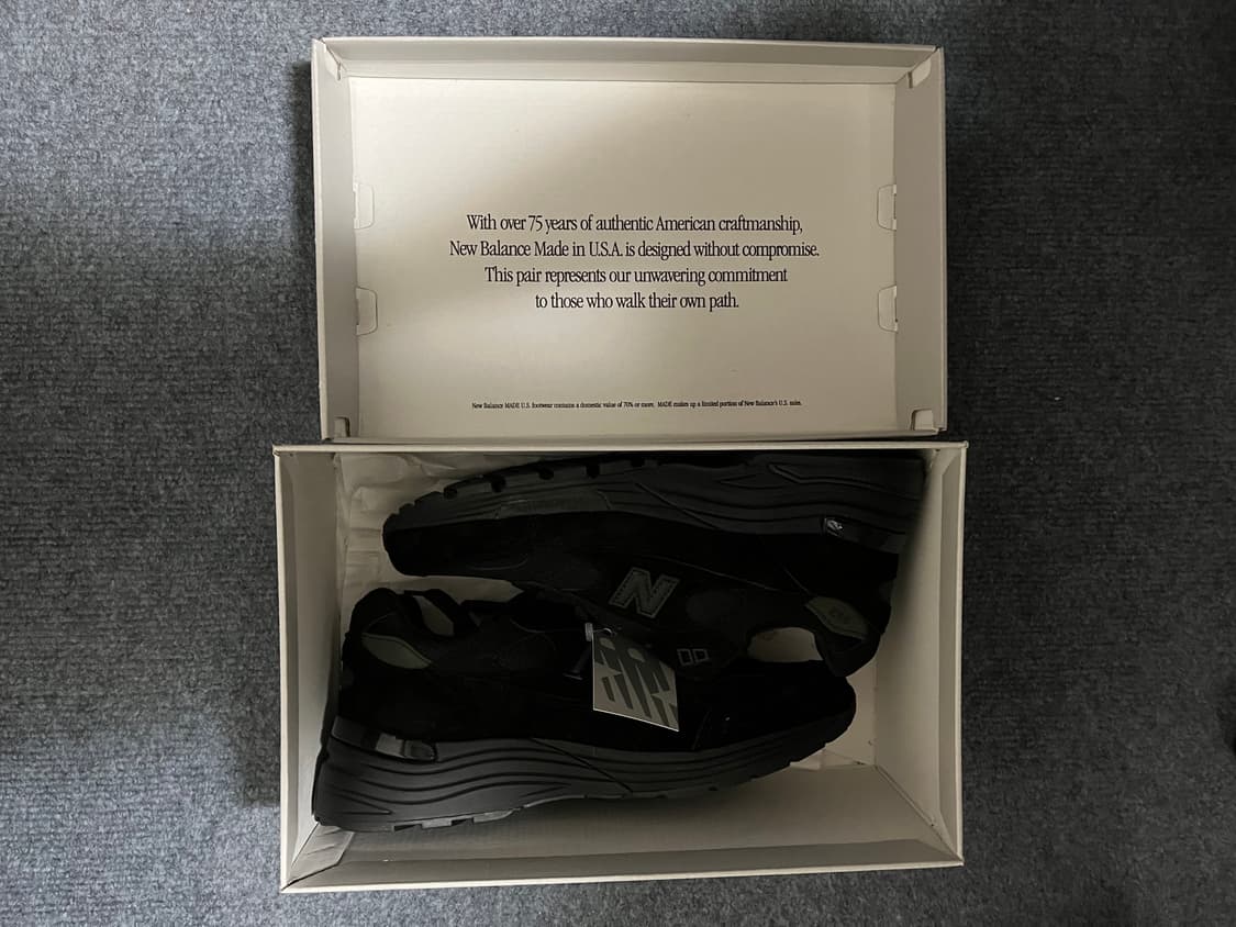 [260]뉴발란스 992 트리플블랙 코어블랙 상품이미지1